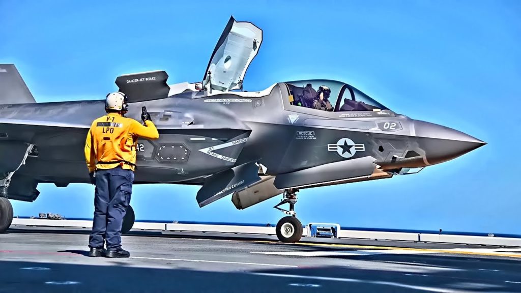 USMC F-35B Lands and Takes-Off Aboard Japanese Ship Izumo