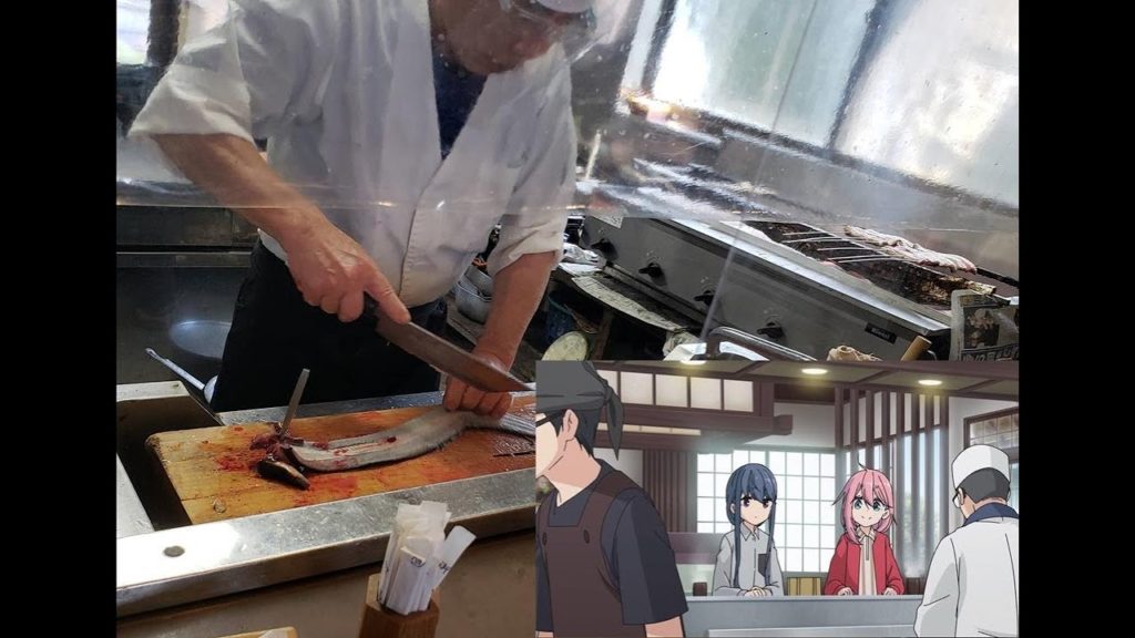 VR:  Unagi restaurant,also k nown fom the anime "Yuru Camp" place" fresh eel will be prepared to eat