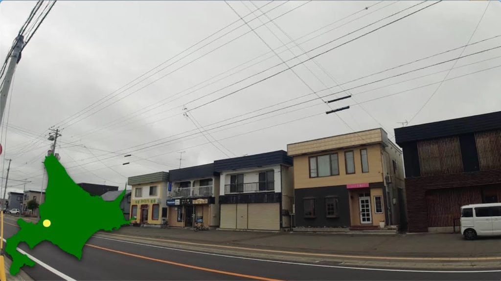 4K Walk Japan　新篠津村の商店街を散歩　2022年6月