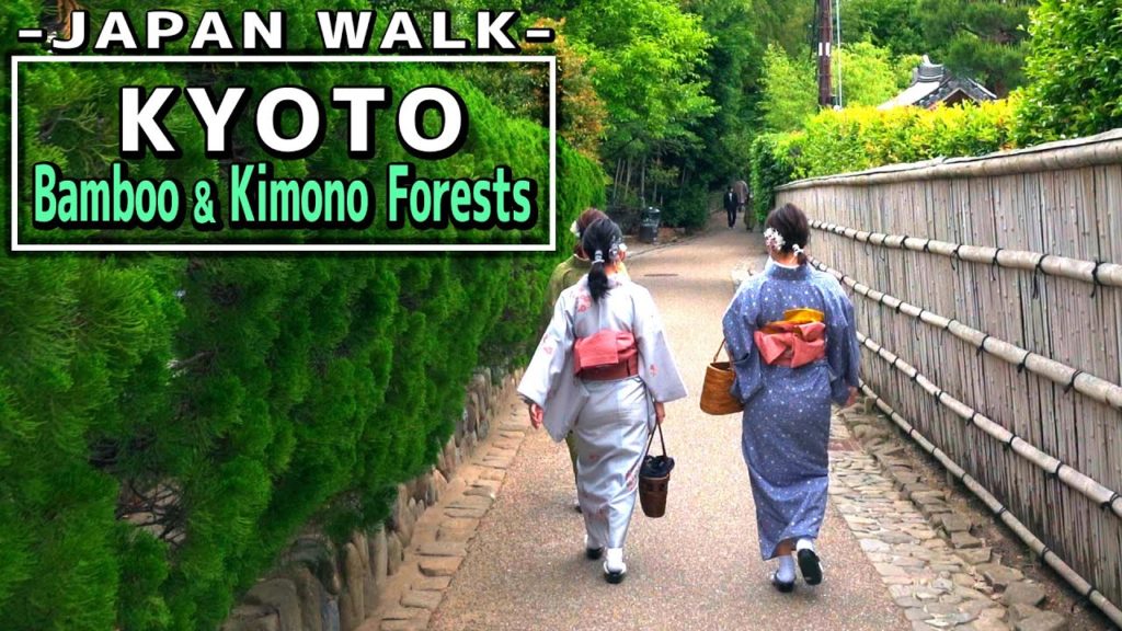 Kyoto Arashiyama Bamboo ＆ Kimono Forests,Downtown Ambience,Japan Walk｜4K HDR【Night Walk in JAPAN】