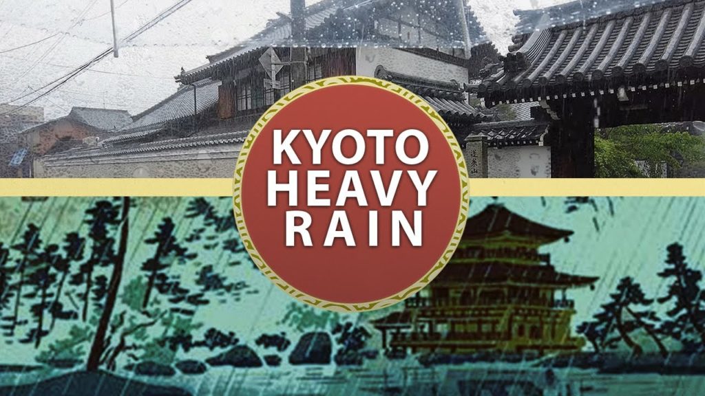 Kyoto Walking in Heavy Rain-4K JAPAN