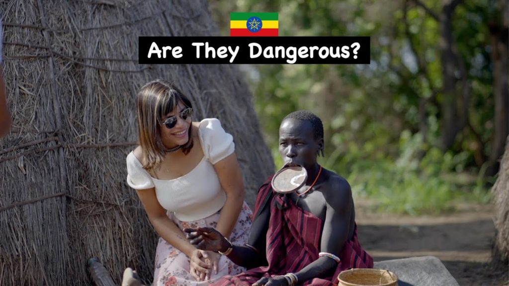 Indian Girl Visiting the MOST DEADLIEST Tribe in the World - Mursi People of Africa (Ethiopia)