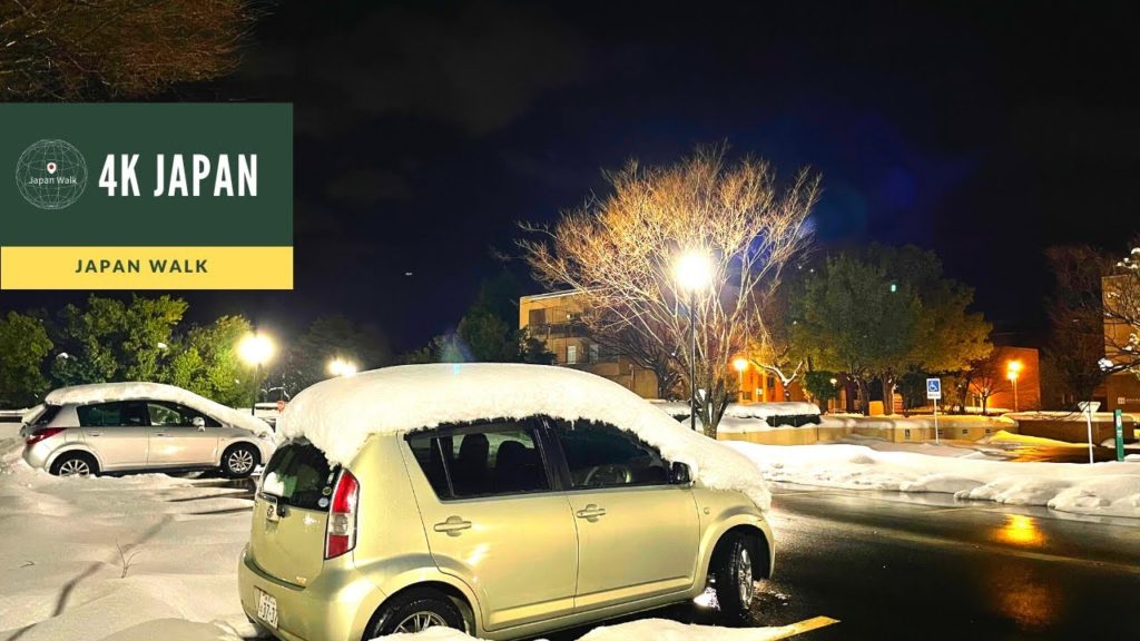 Snow 4K Japan Walk - NIIGATA Nagaoka University of Technology  Neighborhood Walking Tour | 新潟長岡 2021