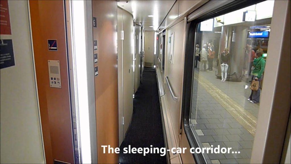 A deluxe sleeper on a City Night Line overnight train A deluxe sleeper on a City Night Line overnight train