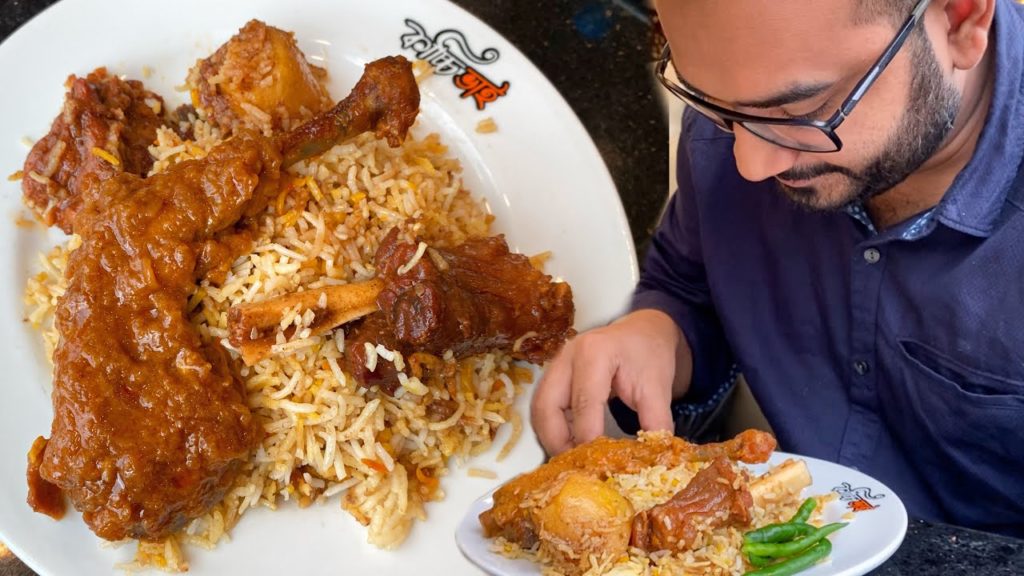 Eating Lunch(Mutton Kacchi Biryani, Chicken Roast) With Friends at Kacchi Bhai Restaurant Eating Lunch(Mutton Kacchi Biryani, Chicken Roast) With Friends at Kacchi Bhai Restaurant