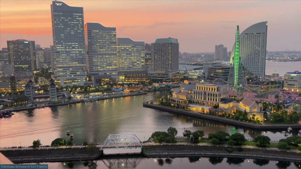横浜みなとみらい21夜景Liveカメラ  :Yokohama Kishamichi  Live Camera , 20 June 2022