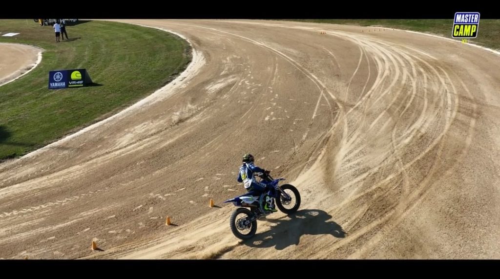 Doing Flat Track on Day 1 of the Yamaha VR46 Master Camp - that's normal  Doing ...