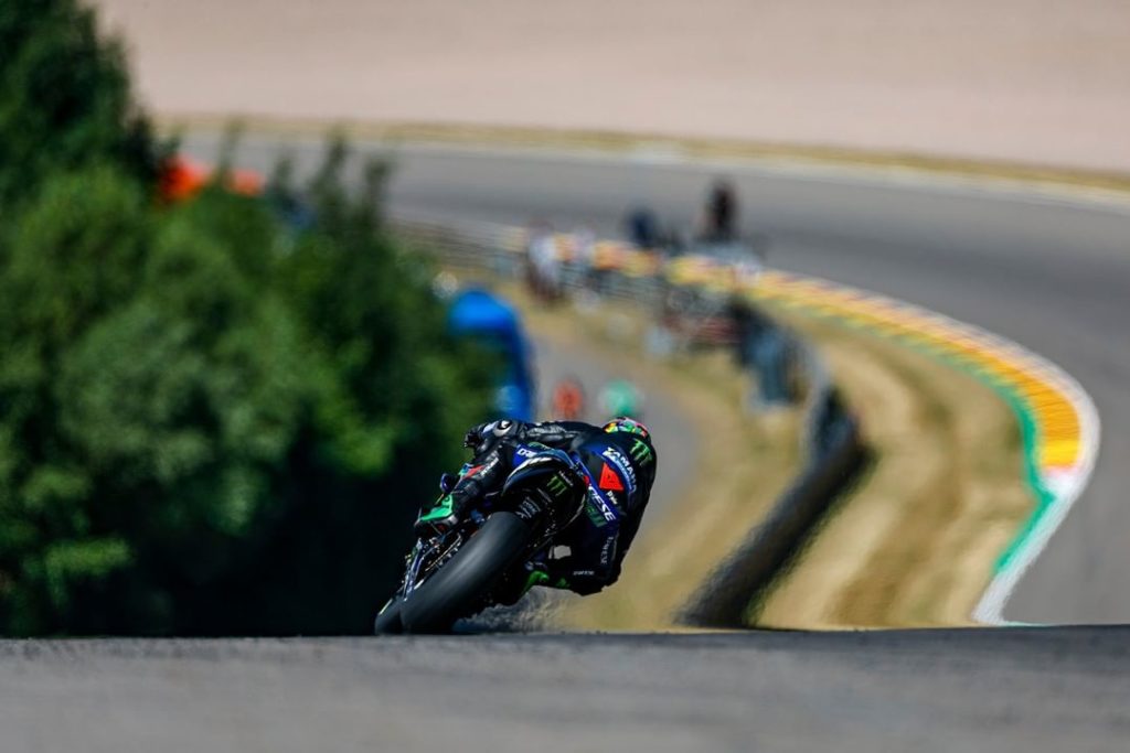 To give you an impression of how steep Sachsenring really is...  #MonsterYamah...