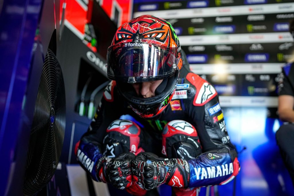 @fabioquartararo20’s pre-session prep in close-up  #MonsterYamaha | #MotoGP | ...