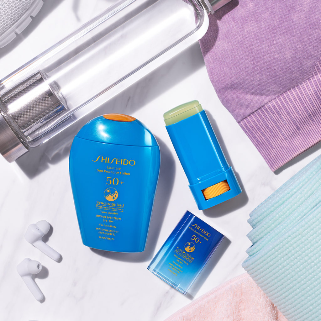 Your new workout BFF. SHISEIDO's sunscreens harmonize with sweat, evolving into ...