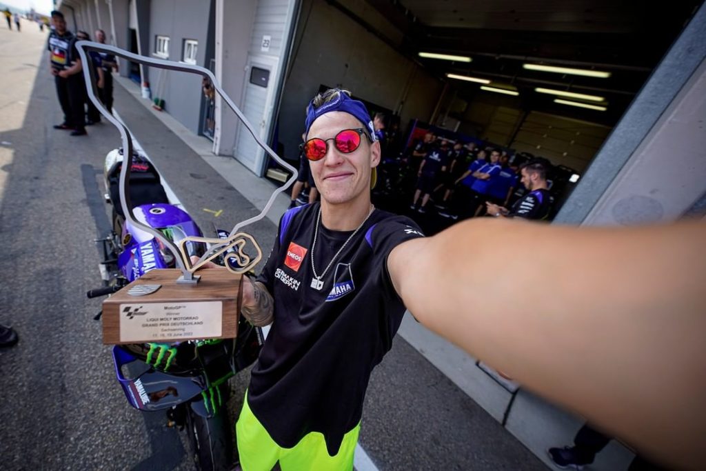 A casual trophy selfie  #MonsterYamaha | #MotoGP | #GermanGP...