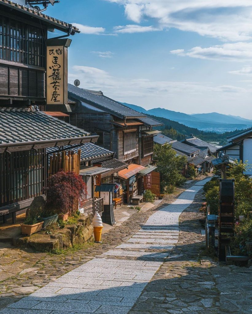 Want a look at Japan before their rush to modernization? 
Magome-juku is a wonde...