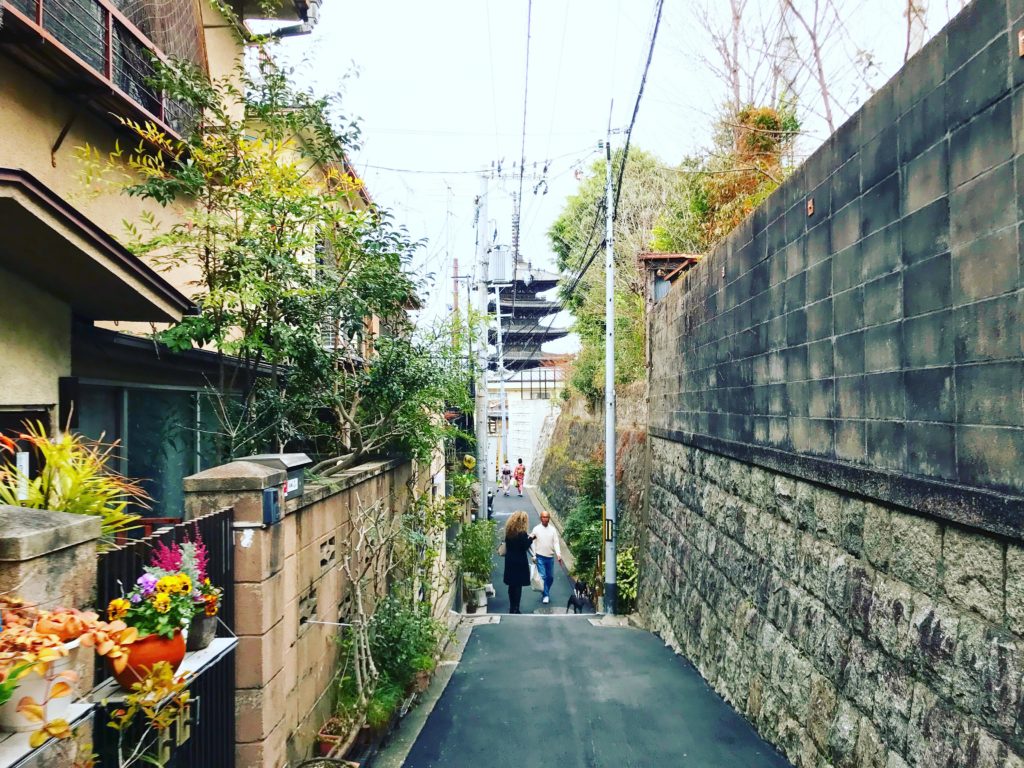 Walking around Kyoto.