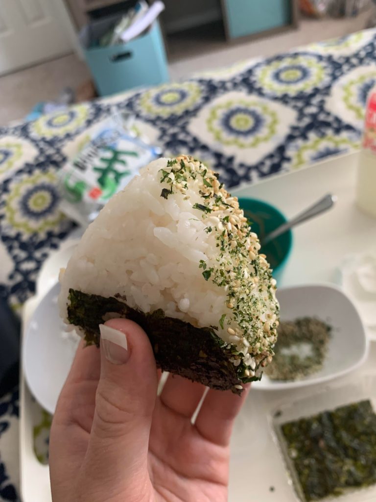 Actually used the correct rice for onigiri and what do you know! It turned out great!
