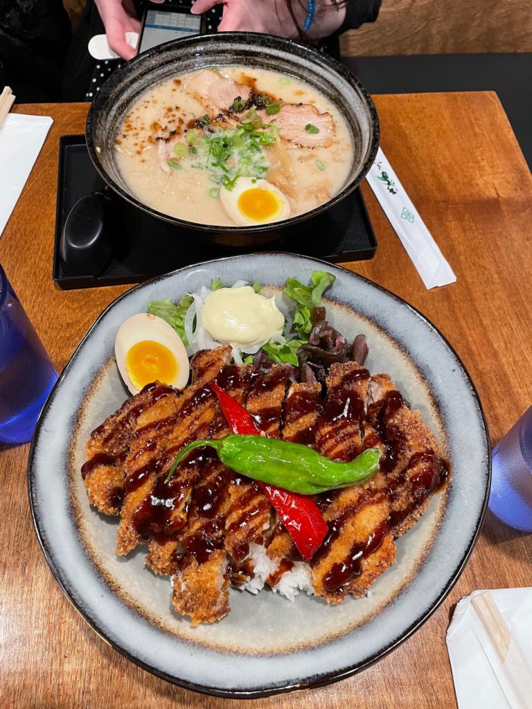 Chicken katsu and ramen