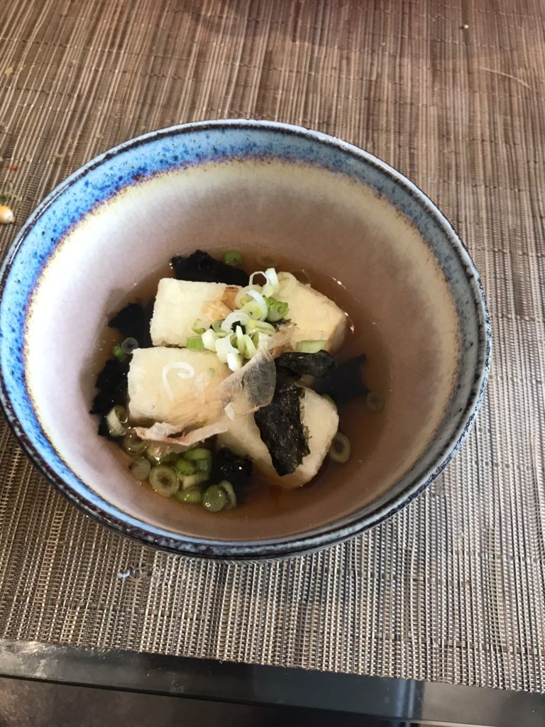 homemade agedashi tofu - after the third try it finally turned out crispy