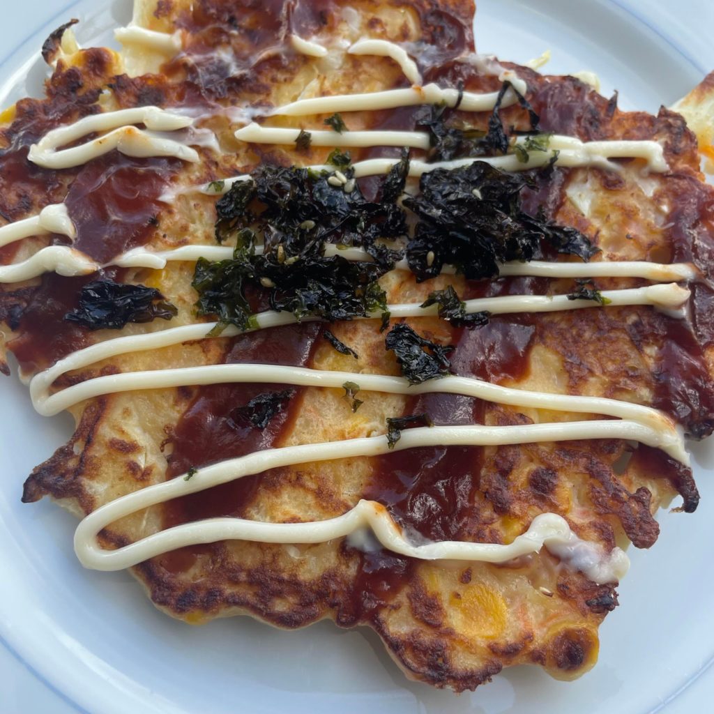 Homemade okonomiyaki