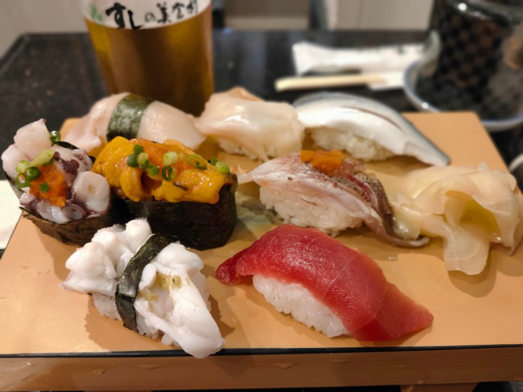 Traditional fast food sushi