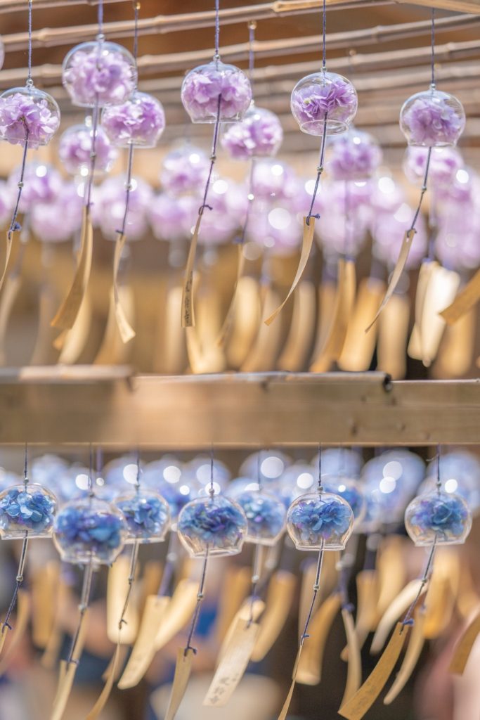 Beautiful hydrangea wind chimes