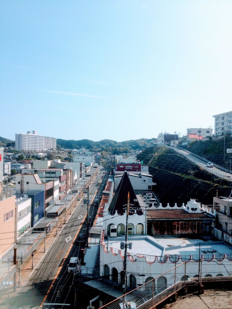 (OC) Overlooking the downtown in Hamada, Shimane