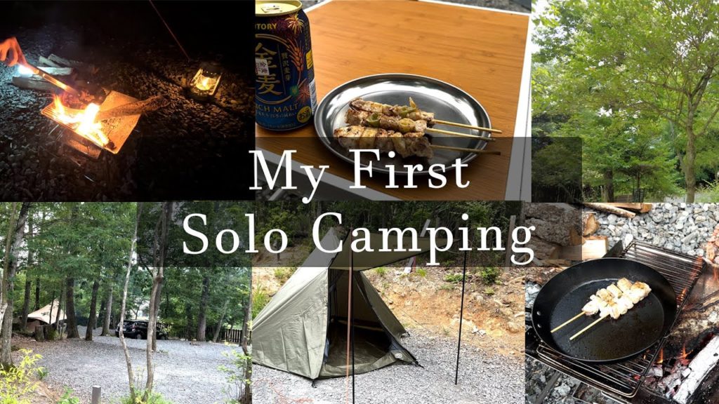 My First Camping in Osaka Japan│Japanese food of yakitori and yakisoba