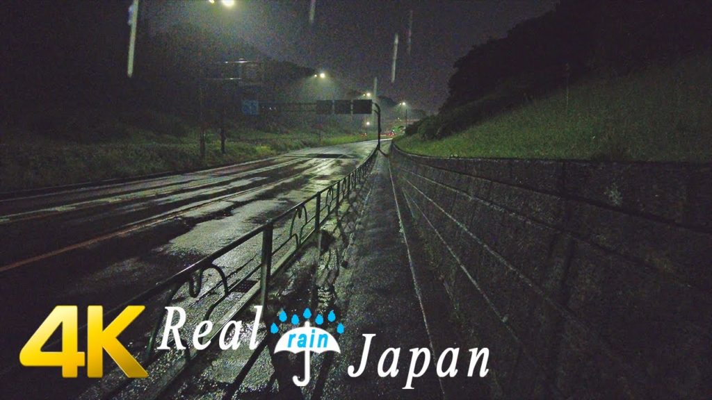 Tokyo Midnight Rain Walk - from Nakano sakaue To Yoyogi National Gymnasium - 4k ambience ASMR