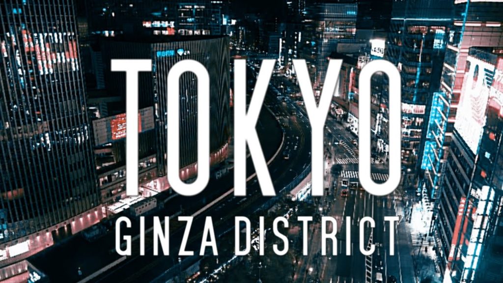 GINZA DISTRICT, TOKYO, JAPAN (4K Tour) Stunning Walking and Drone 4K Footage