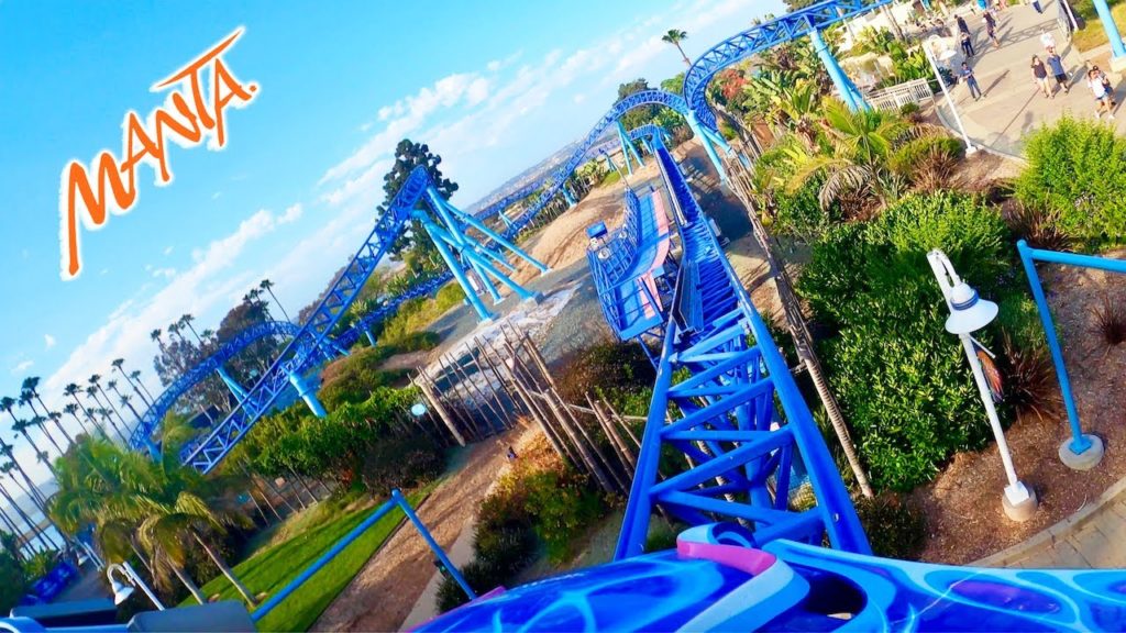 Manta Roller Coaster POV - Front Seat On Ride | SeaWorld San Diego