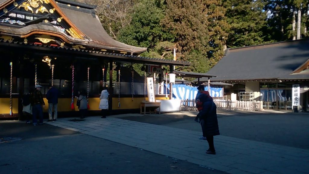 New year visit to shinto shrine in Japan: Sendai's Ōsaki Hachimangū