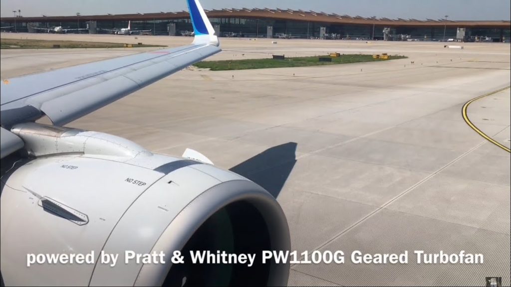 ANA All Nippon Airways Airbus A320-200neo powered by Pratt & Whitney PW1100G Geared Turbofan Takeoff ANA All Nippon Airways Airbus A320-200neo powered by Pratt & Whitney PW1100G Geared Turbofan Takeoff