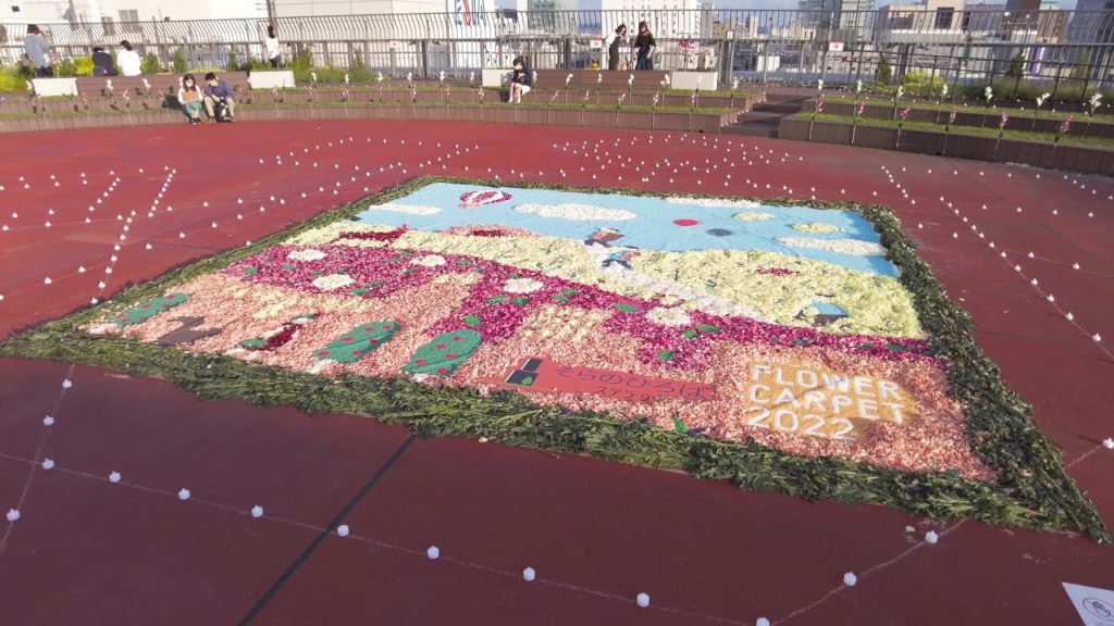 【4K】サッポロ フラワーカーペット 2022 日本 北海道 札幌 中央区 札幌ステラプレイス そらのひろば【Binaural Audio】