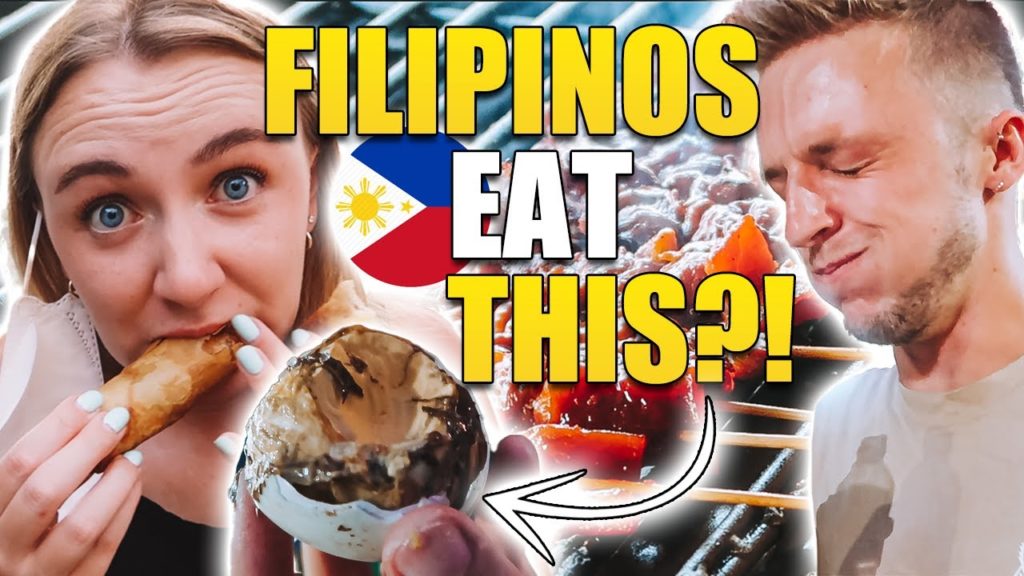 BRITISH COUPLE TRY FILIPINO STREET FOOD 🇵🇭 BALUT, KWEK-KWEK, BEEF PARES & MORE! Mandaluyong City
