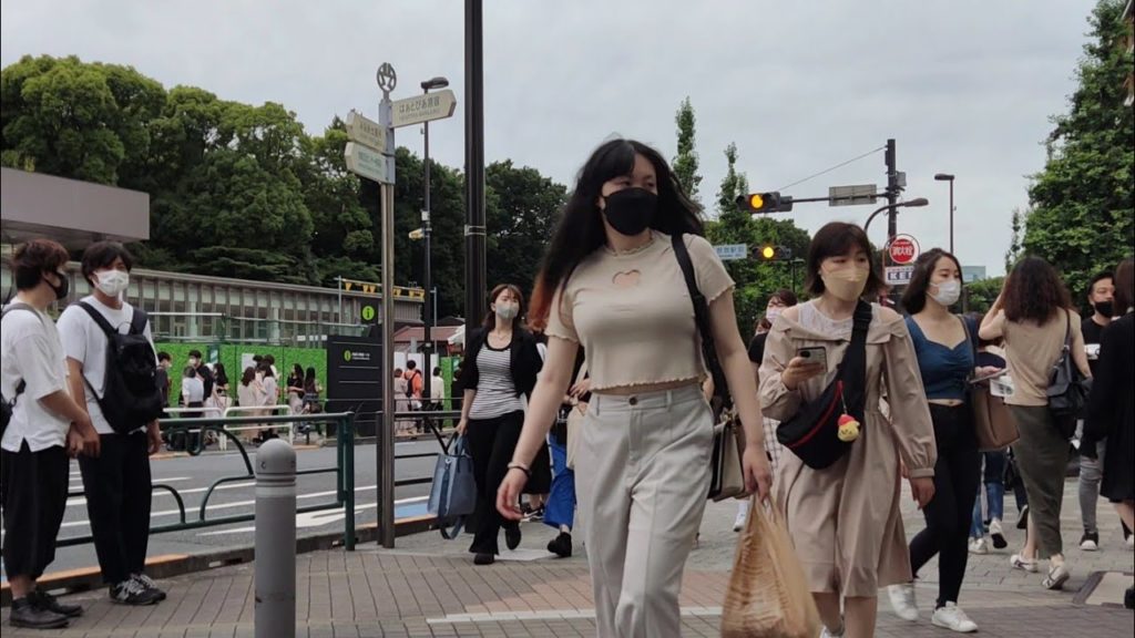[4K] Infront View of  🌸 Harajuku Station @ 💖Shibuya City, Tokyo, Japan. জাপান ভ্রমণ। June 2022.