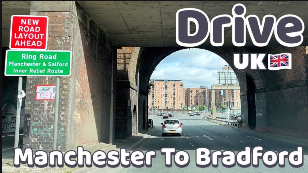 Drive  From Manchester to Bradford | Motorway Hillside Countryside  UK 🇬🇧