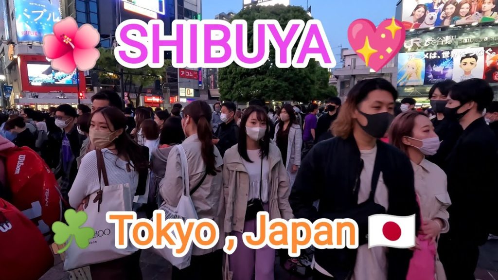 [4K] Evening Walk in Shibuya. Golden Week vacation 1st day. Tokyo, May 2022