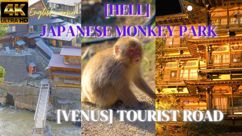 Japanese macaque park and Shibu Onsen town of "Spirited Away" model