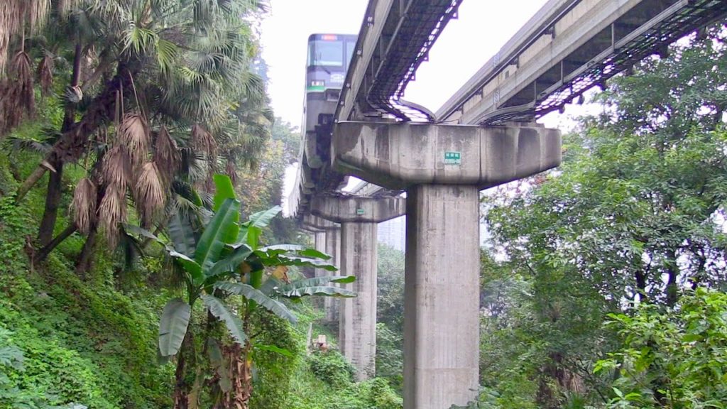 Chongqing Monorail Through Building, Forests