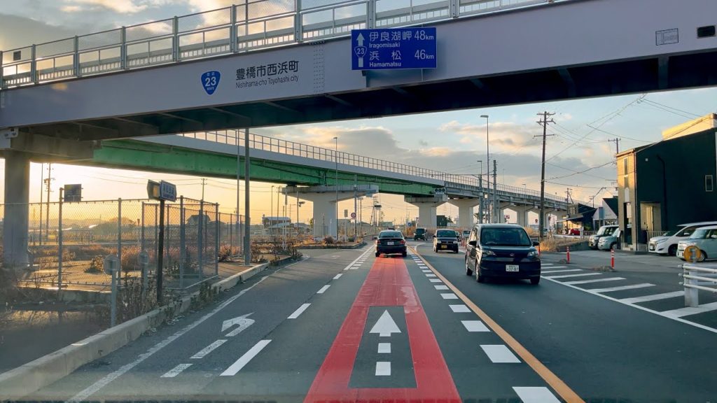 RAW 4K HDR 60fps | Route 23 Gamagori City to Jinno Pier Toyohashi City Aichi Japan | Drive Recording