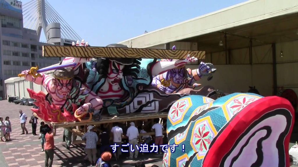 ねぶた師 立田龍宝・海老蔵 歌舞伎に挑戦2「三升景清 分身不動」2015完成　Fusion of Kabuki and Nebuta. "Kagekiyo" Welcome to Aomori.