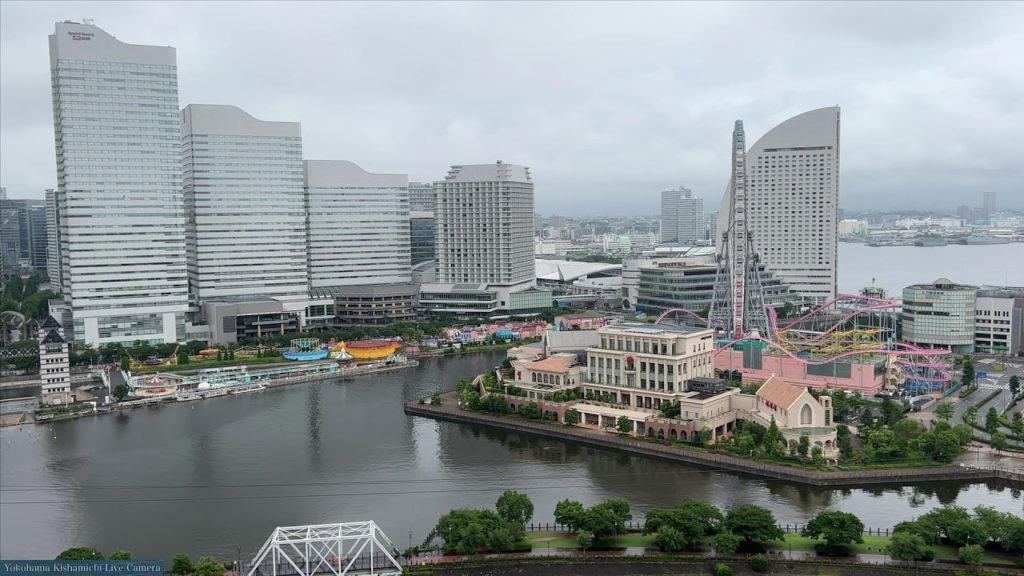 横浜みなとみらい21夜景Liveカメラ  :Yokohama Kishamichi  Live Camera , 14 July 2022