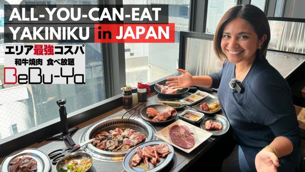 We went to an All-You-Can-Eat Yakiniku restaurant for 4,939 Yen ($36) each to celebrate 1,000 subs! We went to an All-You-Can-Eat Yakiniku restaurant for 4,939 Yen ($36) each to celebrate 1,000 subs!