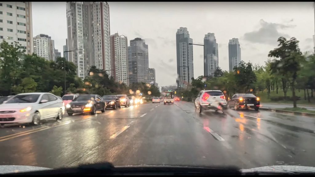 Highway ASMR Drive | Driving on a rainy evening , 비 오는 날 저녁 드라이브 | 4K