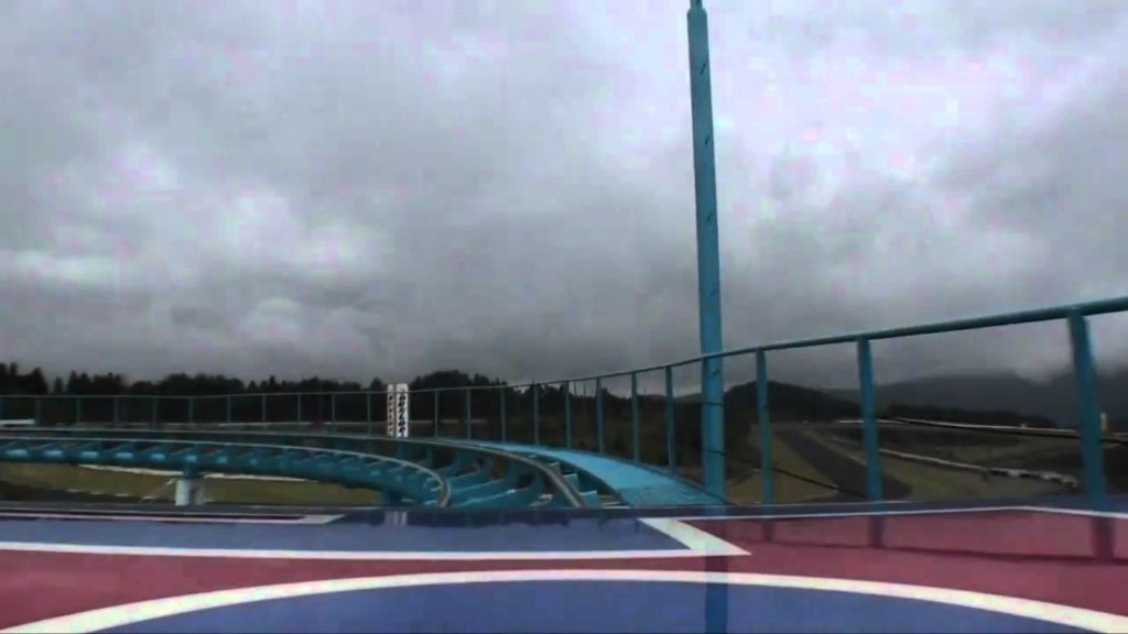 Hurricane Roller Coaster Front Seat POV Onride Sendai Highland Japan