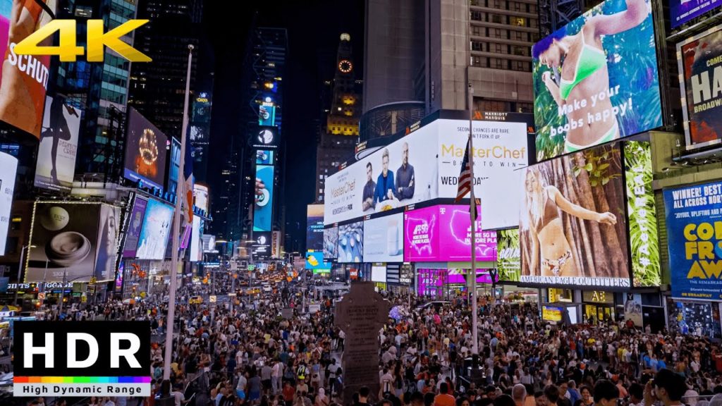 4K HDR NYC - Times Square - 4th of July Weekend