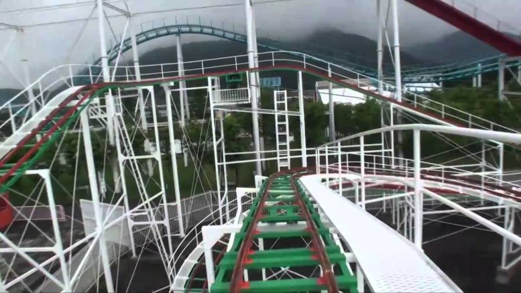 Mad Mouse Wild Mouse Roller Coaster Front Seat Onride POV Sendai Highland Japan