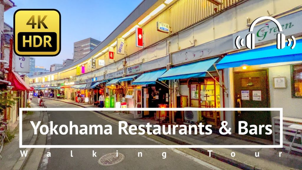 [4K/HDR/Binaural] Yokohama Restaurants & Bars in Hinodecho & Nogecho Walking Tour - Kanagawa Japan