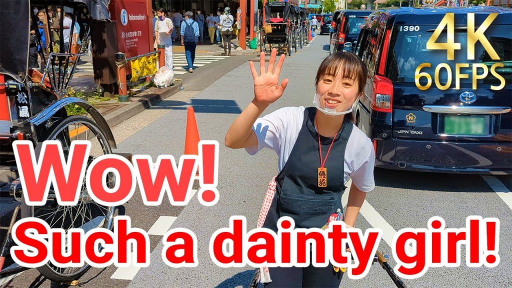 【Cute little girl's rickshaw】A little girl runs through Asakusa with the strength of a man.