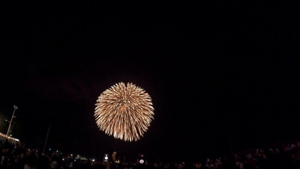 【第18回 2022 能代の花火 4K】打揚時間ミステリー 三尺玉/昇曲導小花咲彩色小花入錦冠/阿部煙火