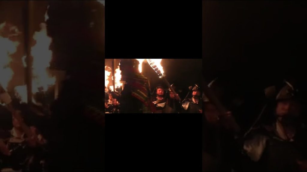 Torch Bearing Samurai Procession #shorts
