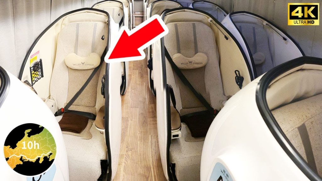Egg-shaped Premium seats luxury overnight bus Trip from OSAKA to TOKYO Japan｜Reborn